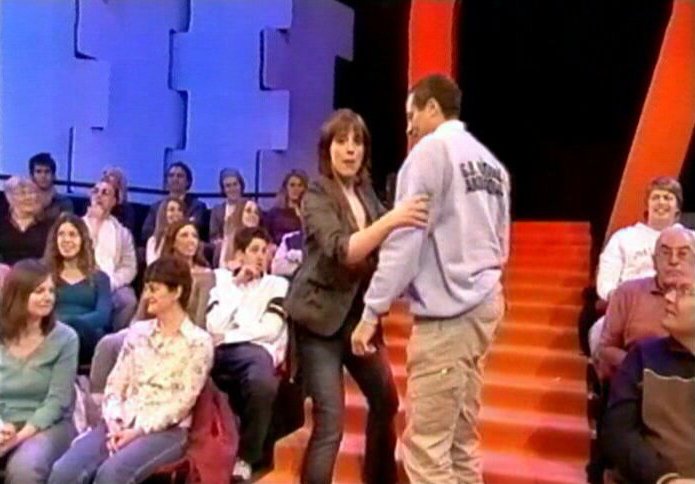 Mel Giedroyc and  Adrian Tyndale.