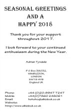 SEASONAL GREETINGS - MERRY CHRISTMAS - HAPPY NEW YEAR